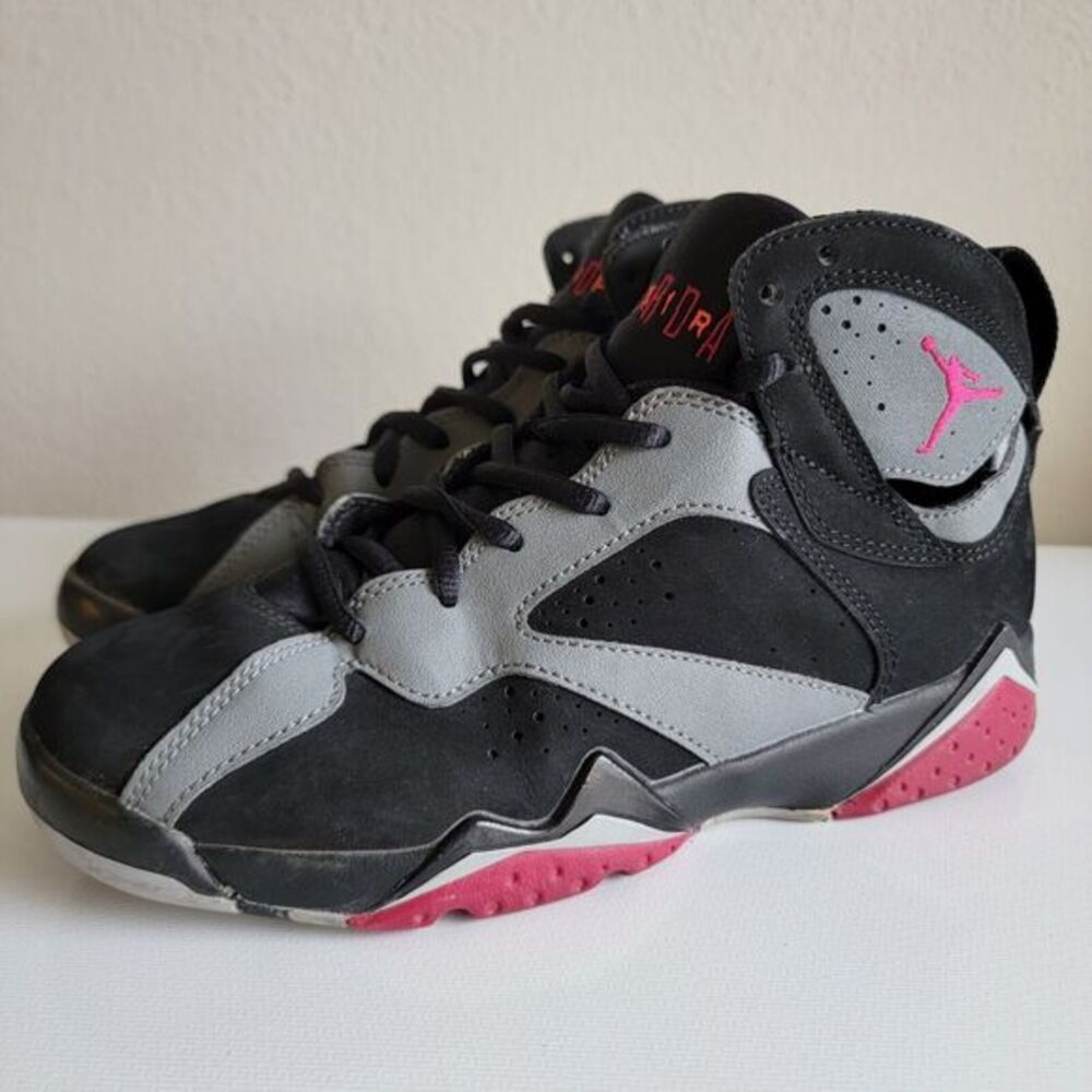 Nike Air Jordan 7 VII Retro GG Sport Fuchsia Black Size 5Y 442960-008 2015